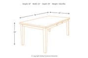 Ralene Medium Brown Dining Table and 6 Chairs and Bench -  Ashley - Lara Furniture