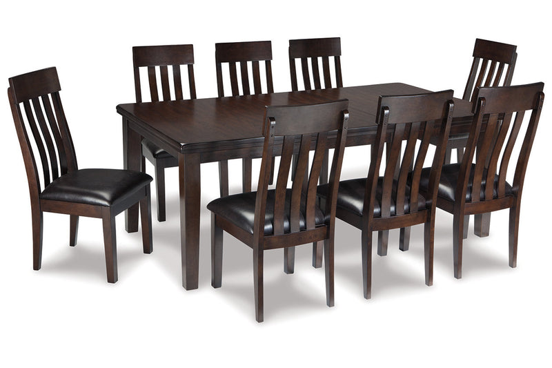 Haddigan Dark Brown Dining Table and 8 Chairs -  Ashley - Lara Furniture