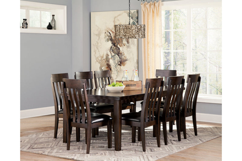 Haddigan Dark Brown Dining Table and 8 Chairs -  Ashley - Lara Furniture