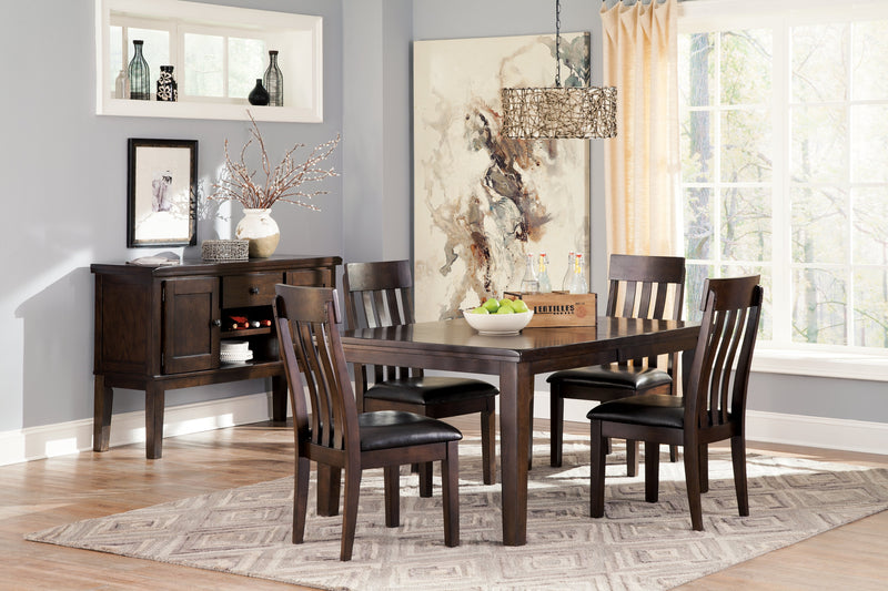 Haddigan Dining Table and 4 Chairs in Dark Brown from Ashley - Lara Furniture