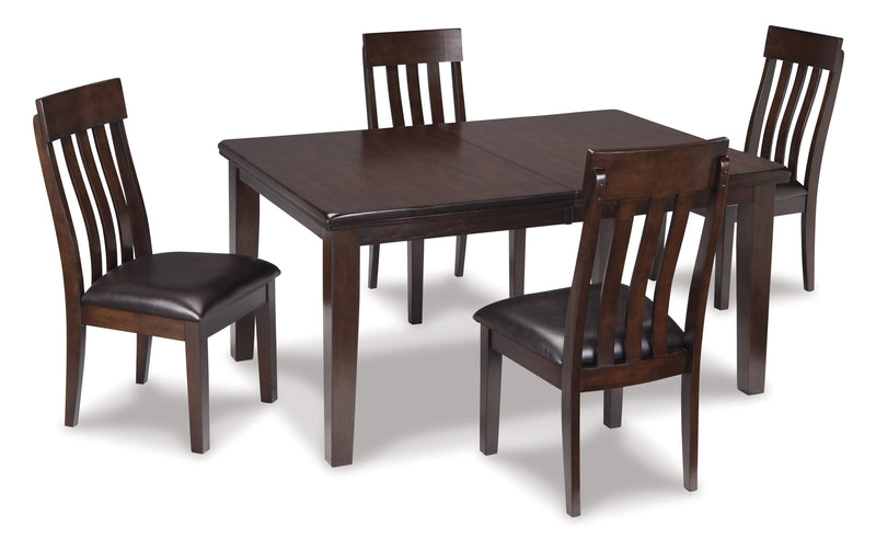 Haddigan Dining Table and 4 Chairs in Dark Brown from Ashley - Lara Furniture
