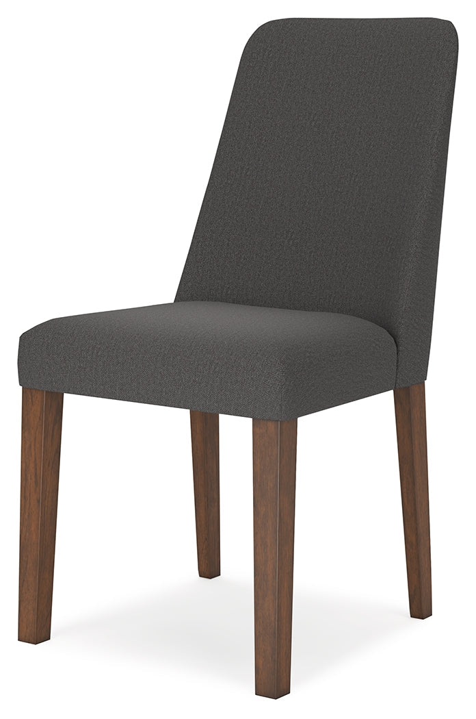Lyncott Extension Dining Table and 4 Charcoal/Brown Chairs from Ashley - Lara Furniture