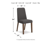 Lyncott Extension Dining Table and 4 Charcoal/Brown Chairs from Ashley - Lara Furniture