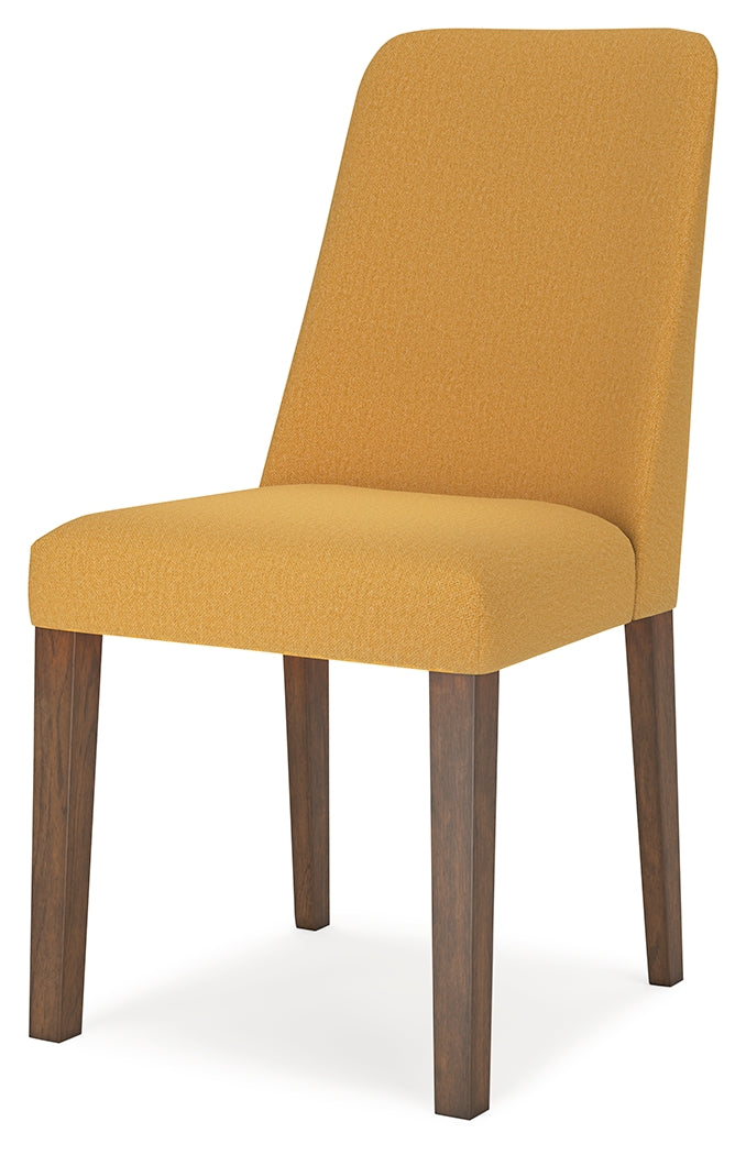 Lyncott Mustard/Brown Dining Table and 4 Chairs from Ashley - Lara Furniture