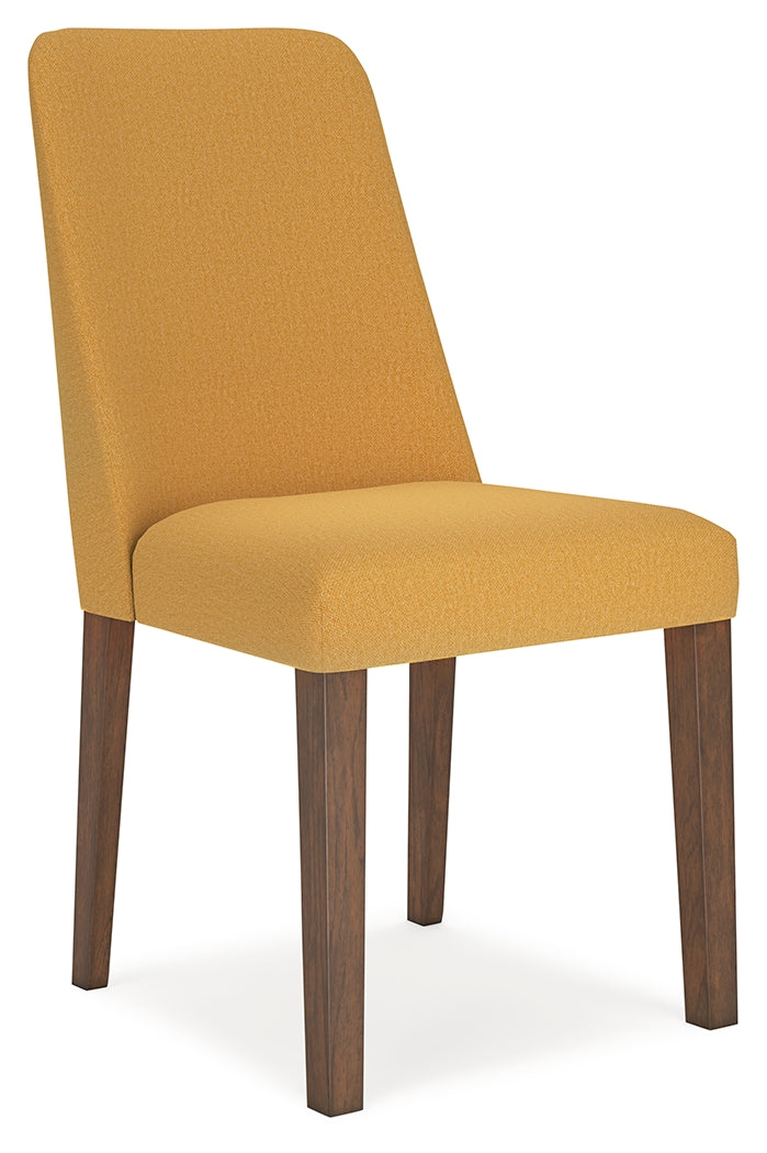 Lyncott Mustard/Brown Dining Table and 4 Chairs from Ashley - Lara Furniture