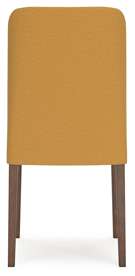 Lyncott Mustard/Brown Dining Table and 4 Chairs from Ashley - Lara Furniture