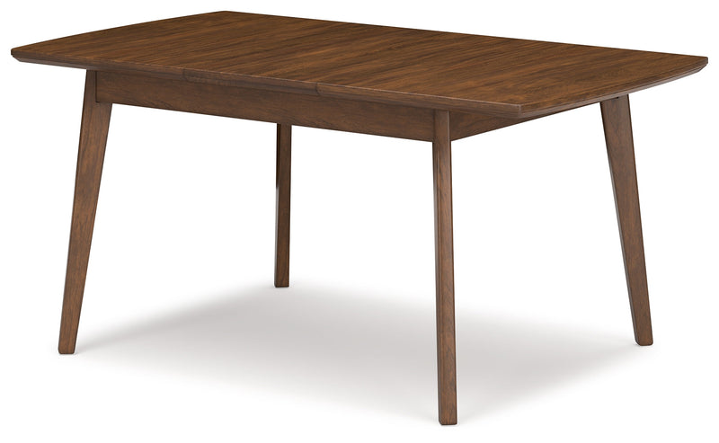 Lyncott Mustard/Brown Dining Table and 4 Chairs from Ashley - Lara Furniture