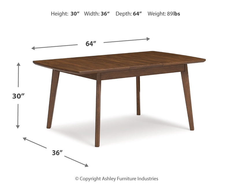 Lyncott Extension Dining Table and 4 Charcoal/Brown Chairs from Ashley - Lara Furniture