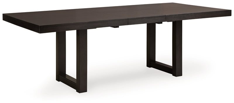 Neymorton Dining Table and 10 Chairs in Dark Grayish Brown from Ashley - Lara Furniture