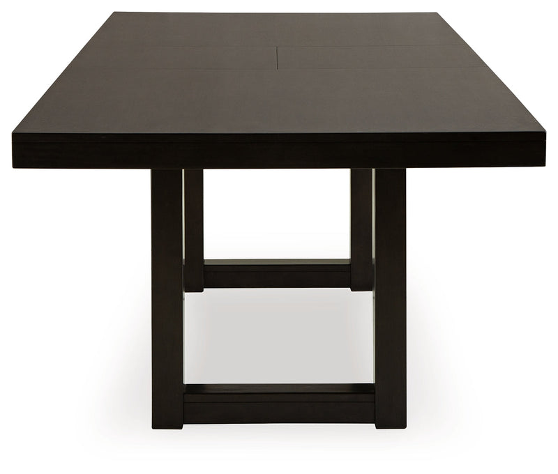 Neymorton Dining Table and 10 Chairs in Dark Grayish Brown from Ashley - Lara Furniture