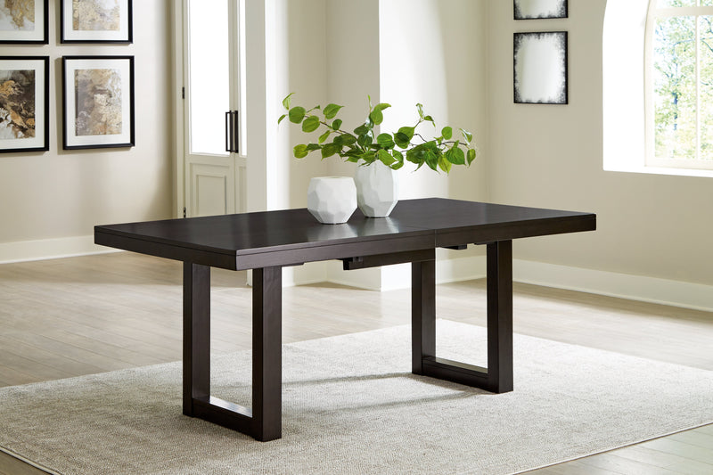 Neymorton Dining Table and 10 Chairs in Dark Grayish Brown from Ashley - Lara Furniture