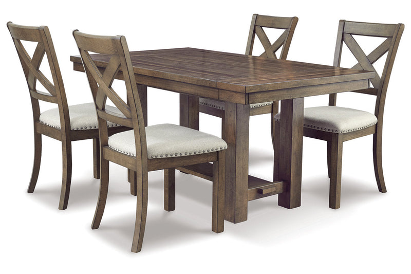 Moriville Beige Dining Table and 4 Chairs -  Ashley - Lara Furniture