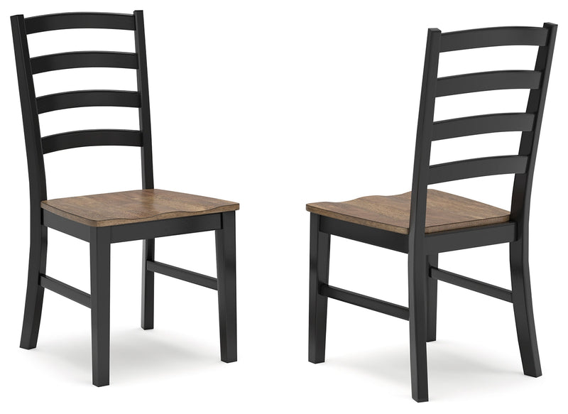 Wildenauer Brown/Black Dining Table with 2 Chairs and Bench from Ashley - Lara Furniture