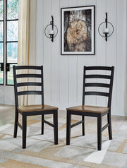 Wildenauer Brown/Black Dining Table with 2 Chairs and Bench from Ashley - Lara Furniture