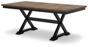 Wildenauer Brown/Black Dining Table with 2 Chairs and Bench from Ashley - Lara Furniture