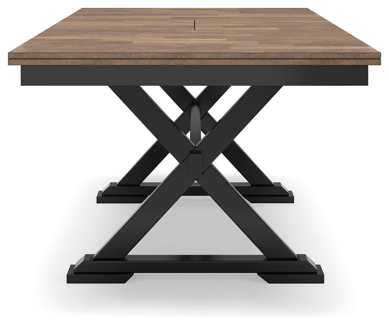 Wildenauer Brown/Black Dining Table with 2 Chairs and Bench from Ashley - Lara Furniture