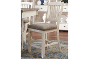 Bolanburg Antique White Counter Height Dining Table, 4 Barstools, Bench and Server -  Ashley - Lara Furniture