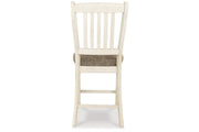 Bolanburg Antique White Counter Height Dining Table, 4 Barstools, Bench and Server -  Ashley - Lara Furniture