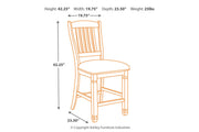 Bolanburg Two-tone Counter Height Dining Table and 4 Barstools and Bench -  Ashley - Lara Furniture