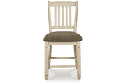 Bolanburg Two-tone Counter Height Dining Table and 6 Barstools with Server -  Ashley - Lara Furniture