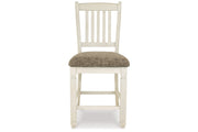 Bolanburg Antique White Counter Height Dining Table, 4 Barstools, Bench and Server -  Ashley - Lara Furniture