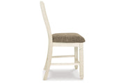 Bolanburg Antique White Counter Height Dining Table, 4 Barstools, Bench and Server -  Ashley - Lara Furniture