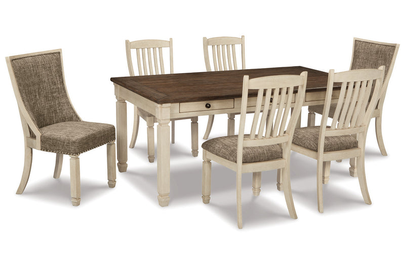 Bolanburg Antique White Dining Table with 6 Chairs -  Ashley - Lara Furniture