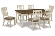 Bolanburg Two-tone Dining Table with 6 Chairs -  Ashley - Lara Furniture
