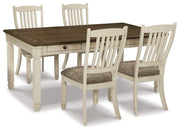 Bolanburg Two Tone Dining Table and 4 Chairs from Ashley - Lara Furniture