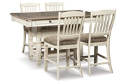 Bolanburg Two-tone Counter Height Dining Table with 4 Barstools -  Ashley - Lara Furniture