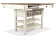 Bolanburg Two-tone Counter Height Dining Table with 6 Barstools -  Ashley - Lara Furniture