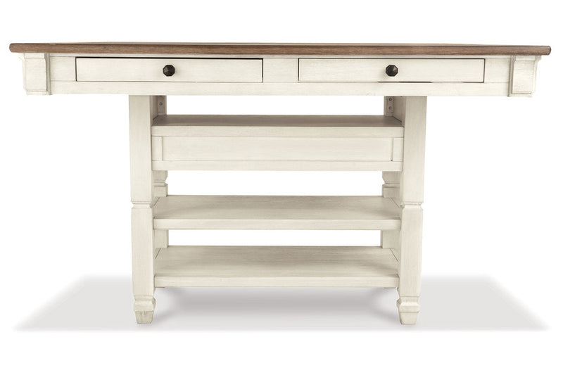 Bolanburg Two-tone Counter Height Dining Table and 6 Barstools with Server -  Ashley - Lara Furniture