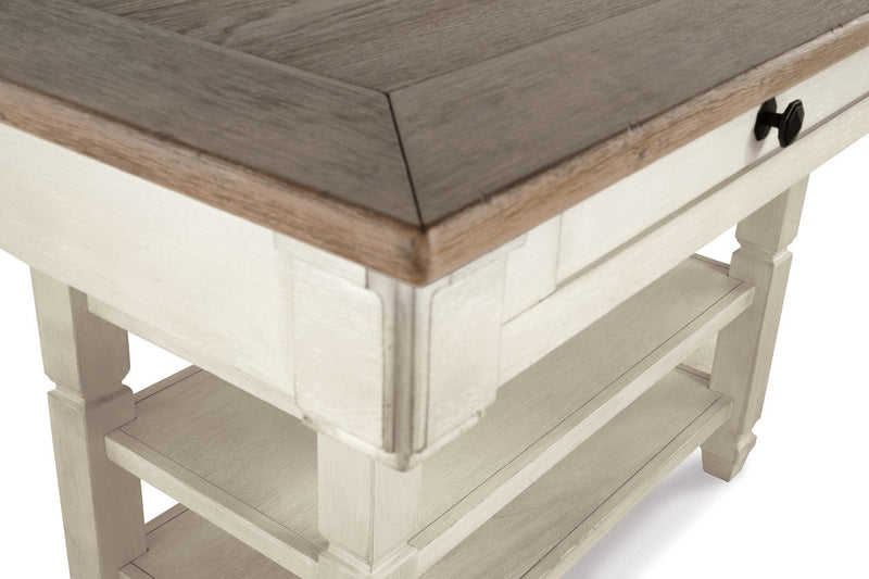 Bolanburg Two-tone Counter Height Dining Table with 6 Barstools -  Ashley - Lara Furniture