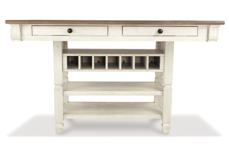 Bolanburg Two-tone Counter Height Dining Table with 6 Barstools -  Ashley - Lara Furniture