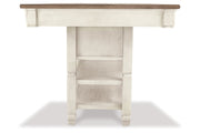 Bolanburg Two-tone Counter Height Table with 6 Barstools, Server and Display Cabinet -  Ashley - Lara Furniture
