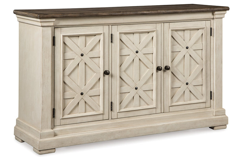 Bolanburg Two-tone Counter Height Dining Table and 6 Barstools with Server -  Ashley - Lara Furniture