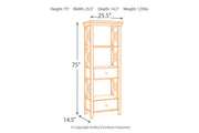 Bolanburg Two-tone Counter Height Table with 6 Barstools, Server and Display Cabinet -  Ashley - Lara Furniture