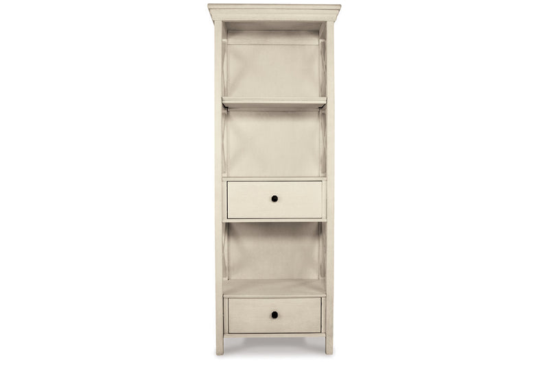 Bolanburg Antique White Counter Height Dining Table, 4 Stools, Bench and 2 Display Cabinets -  Ashley - Lara Furniture