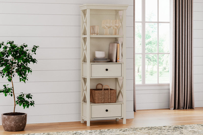 Bolanburg Two-tone Counter Height Table with 6 Barstools, Server and Display Cabinet -  Ashley - Lara Furniture