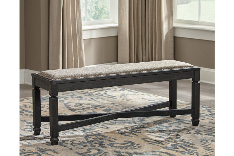 Tyler Creek Black/Grayish Brown Dining Table and 4 Chairs with Bench -  Ashley - Lara Furniture