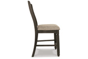 Tyler Creek Black/Grayish Brown Counter Height Table with 4 Barstools, Server and Display Cabinet -  Ashley - Lara Furniture