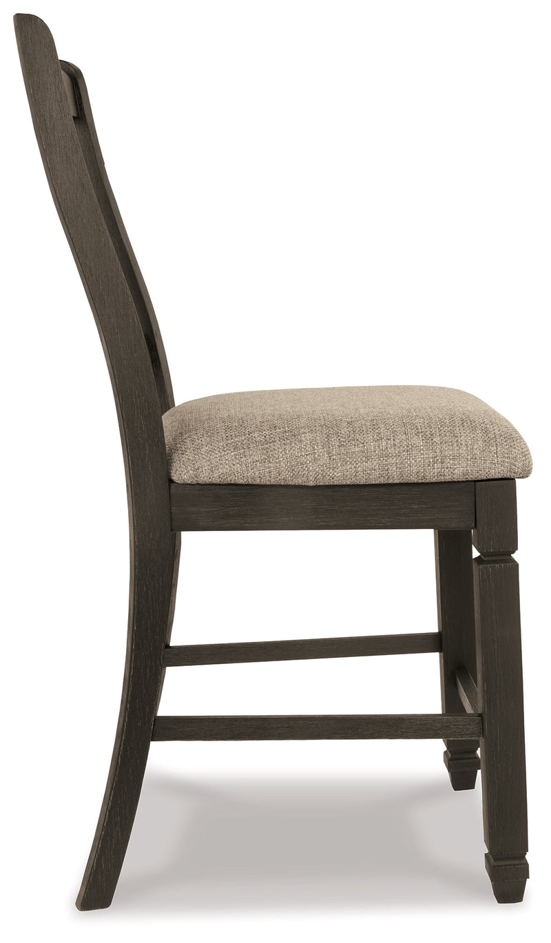 Tyler Creek Black/Gray Counter Height Dining Table and 2 Barstools from Ashley - Lara Furniture