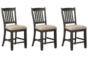 Tyler Creek Black/Gray Counter Height Dining Table with 4 Barstools -  Ashley - Lara Furniture