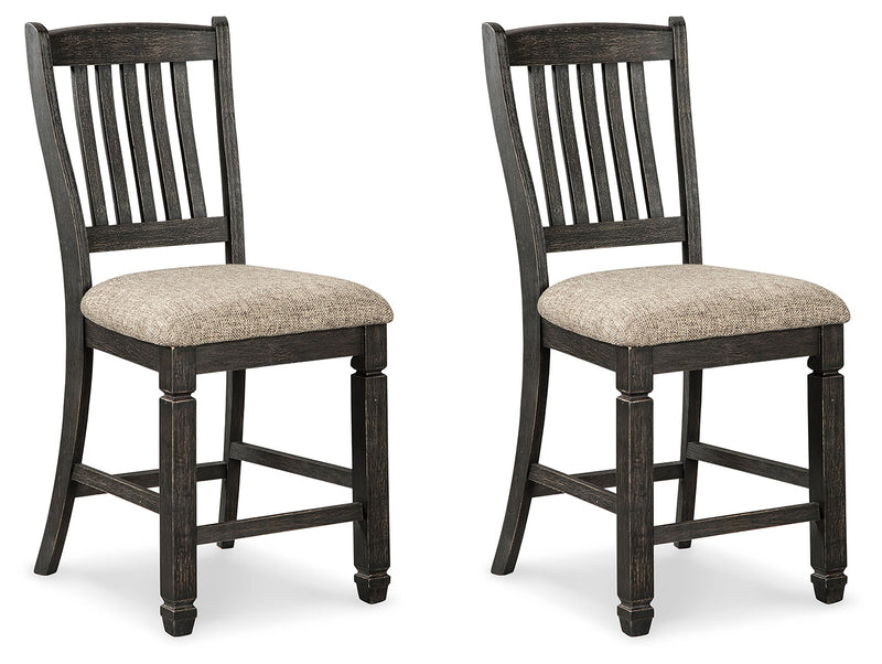 Tyler Creek Black/Gray Counter Height Dining Table and 2 Barstools from Ashley - Lara Furniture