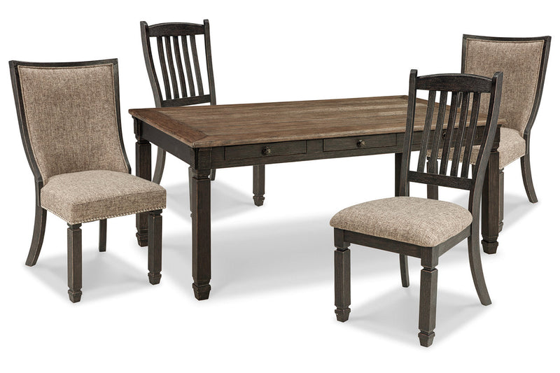 Tyler Creek Black/Grayish Brown Dining Table and 4 Chairs -  Ashley - Lara Furniture
