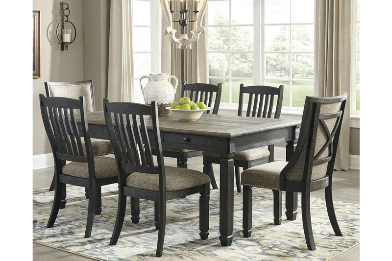 Tyler Creek Black/Gray Dining Table with 6 Chairs -  Ashley - Lara Furniture