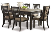 Tyler Creek Black/Gray Dining Table with 6 Chairs -  Ashley - Lara Furniture