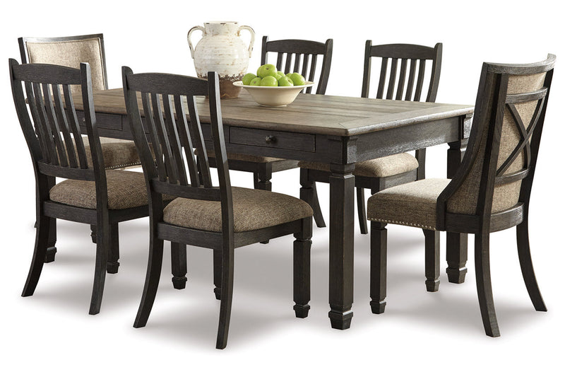 Tyler Creek Black/Gray Dining Table with 6 Chairs -  Ashley - Lara Furniture