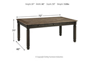 Tyler Creek Black/Gray Dining Table, 4 Chairs and Bench -  Ashley - Lara Furniture