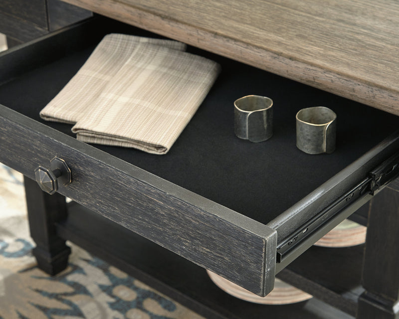 Tyler Creek Black/Gray Counter Height Dining Table and 2 Barstools from Ashley - Lara Furniture